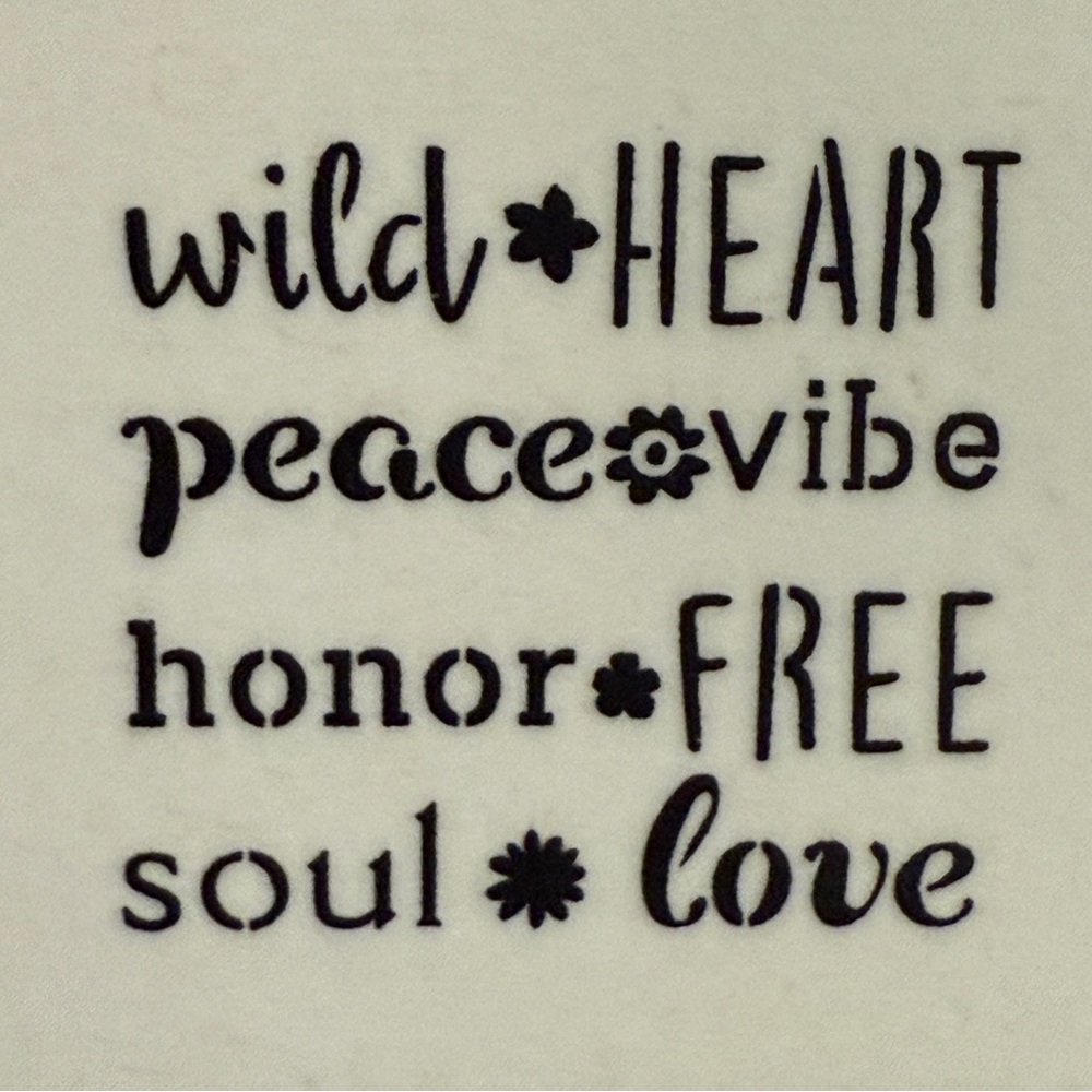 Inspirational Typography Stencil 12x12 - 1 Sheet DIY Dreamcatcher Wall Art Craft